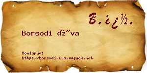 Borsodi Éva névjegykártya